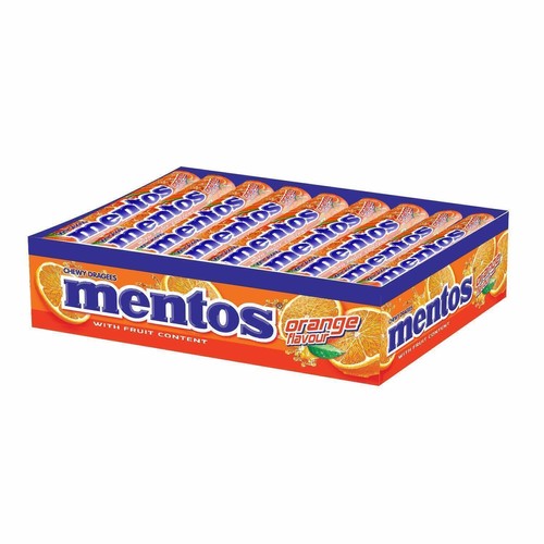 Mentos orange flavour - mentos, chewy